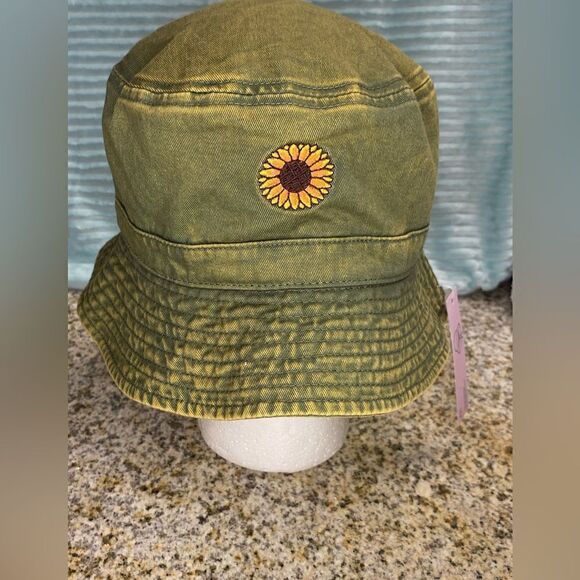 Sunflower Green denim bucket hat - Picture 1 of 8